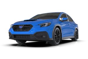 Subaru WRX Mud Flap - Front + Rear - Rally Armor - UR Premium Urethane - Black/Blue Logo - `22-`25 Subaru WRX Mud Flap - Front + Rear - Rally Armor - UR Premium Urethane - Black/Blue Logo - `22-`25